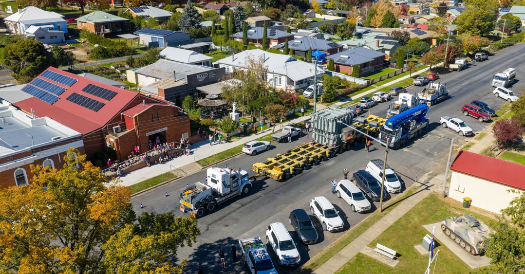 Humelink Alignment Giant equipment rolls across NSW for HumeLink substation builds | Transgrid