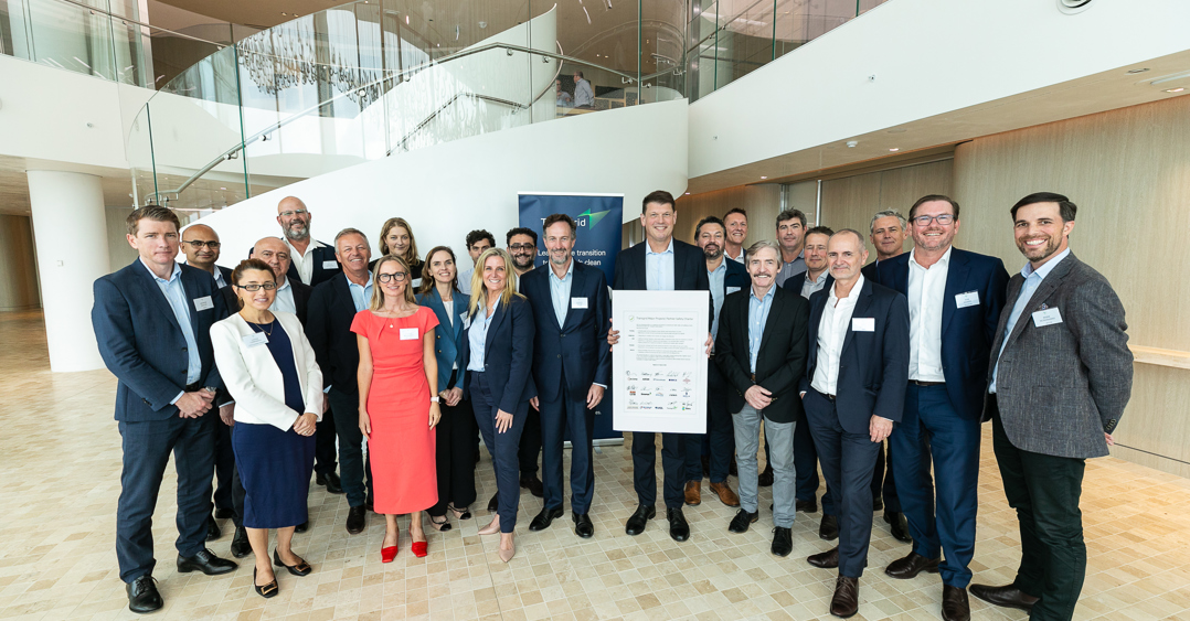 Transgrid CEO Brett Redman And Signatories To The Safety Charter At The Recent CEO Safety Roundtable In Sydney