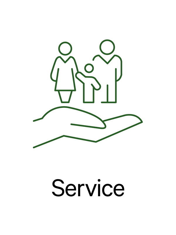 Providing service that strives to improve the lives of customers and communities.