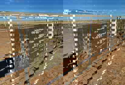 Plains Wanderer sign at BSA property