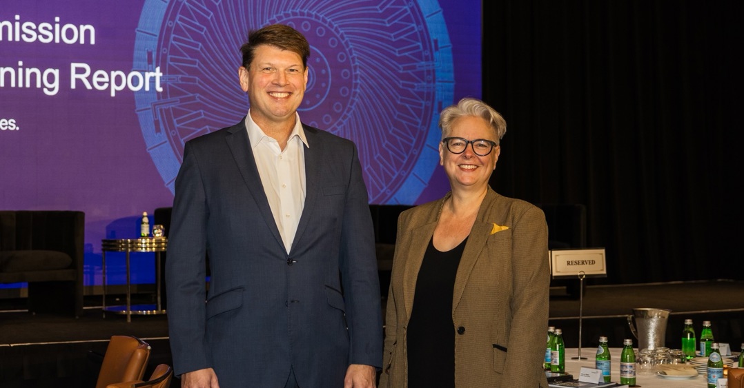 230829 Transgrid TAPR launch - CEO Brett Redman and NSW Energy Minister Penny Sharpe