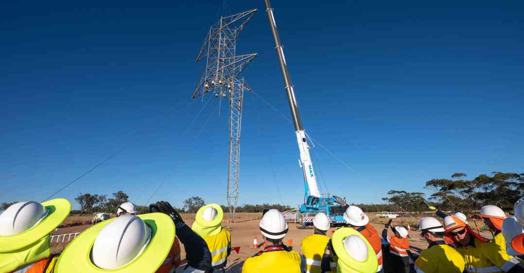 First Nation Transgrid Major Transmission Project: First Towers Rise | Transgrid