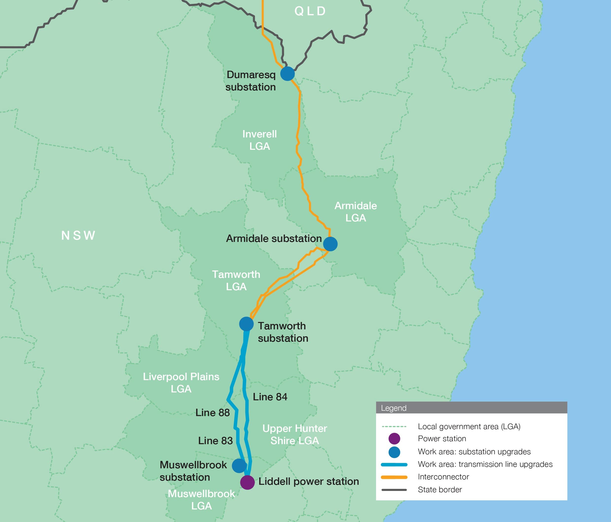 queensland nsw interconnector map